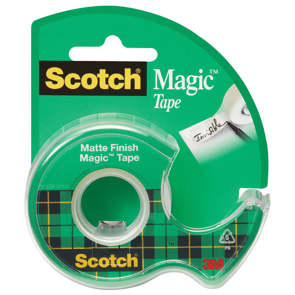 3M Scotch Magic Transparent Tape 3/4"x18yd Matte