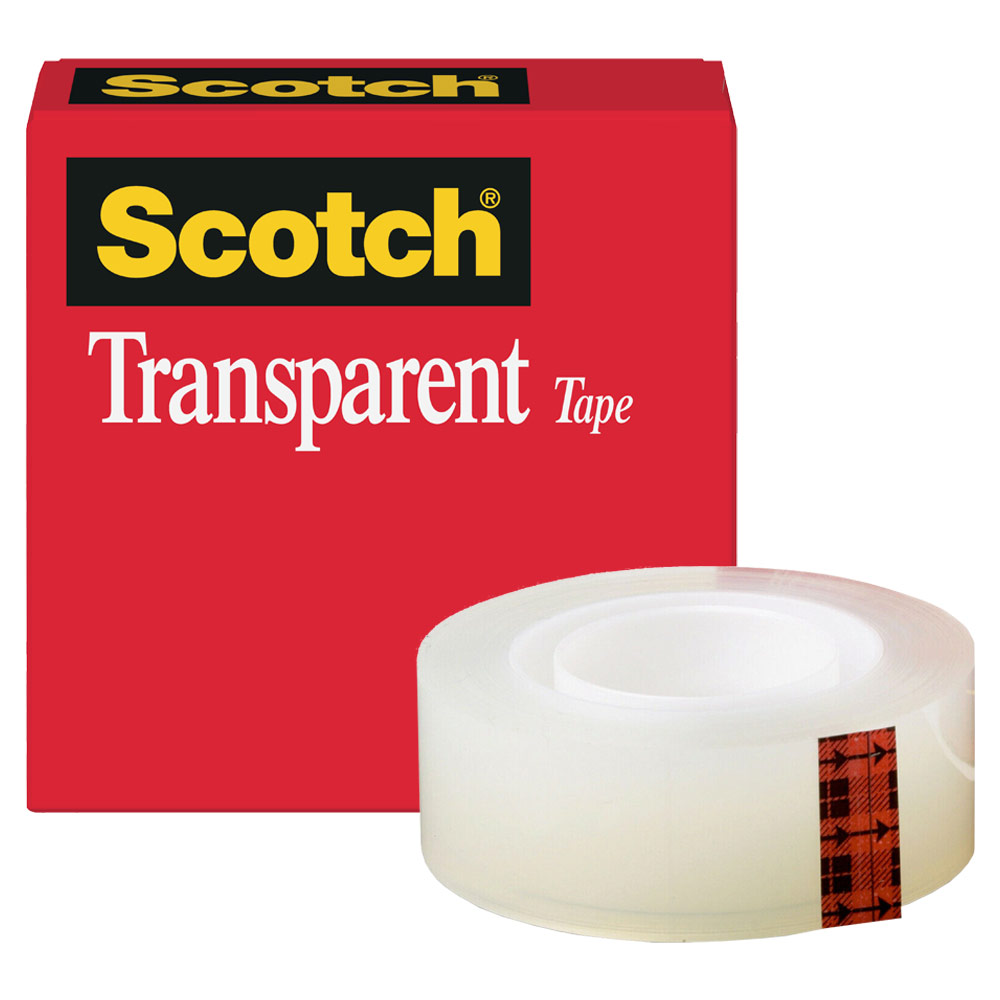 3M 600 Scotch® Transparent Tape - 3/4 x 36 yds S-9782 - Uline