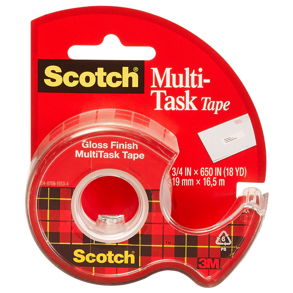 3M Scotch #25 Multi-Task Tape 3/4"x18yd Gloss