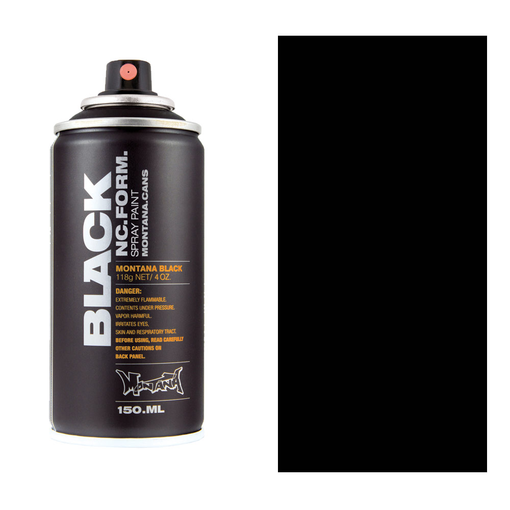 Montana BLACK Spray Paint 150ml Black