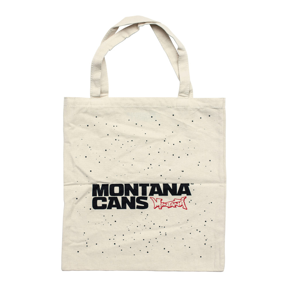 Montana Cans Typo Logo + Stars Cotton Bag Natural