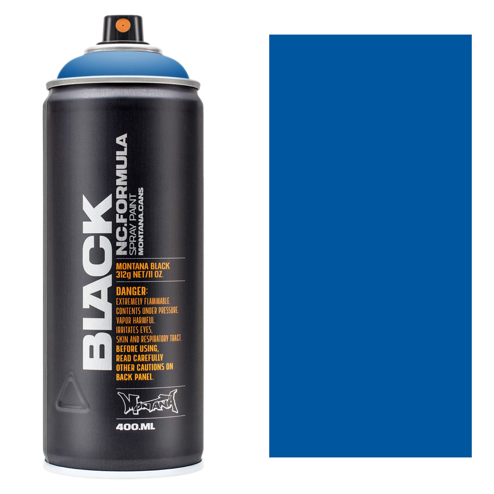 Montana BLACK Spray Paint 400ml Knock Out Blue