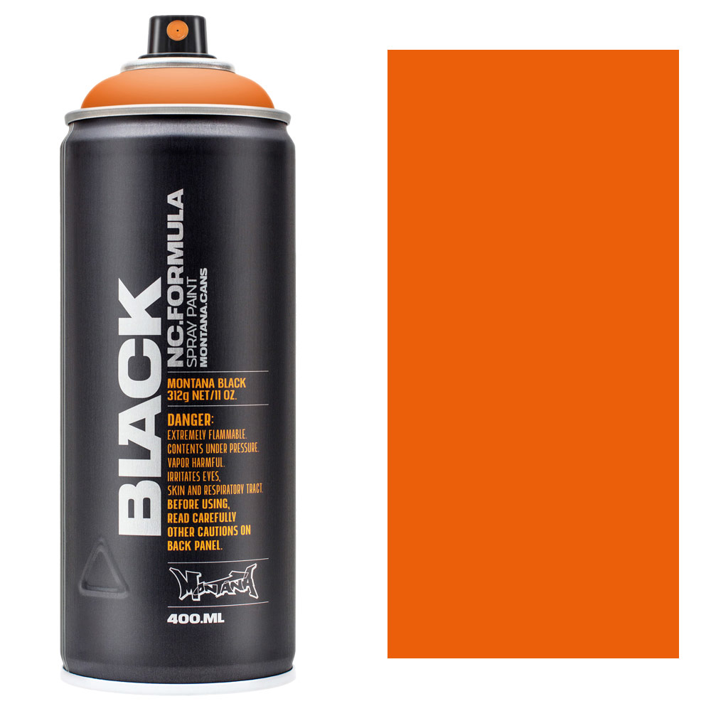 Montana BLACK Spray Paint 400ml Power Orange