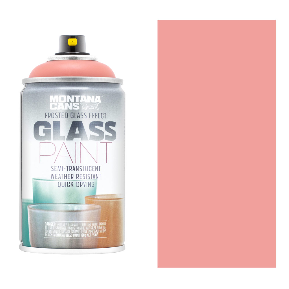 Montana FROSTED GLASS EFFECT Spray Paint 250ml Coral Red