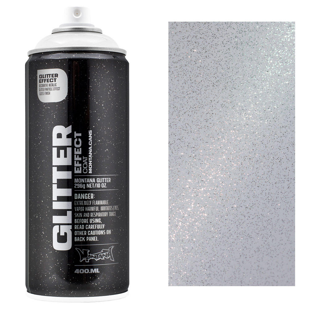 Montana GLITTER EFFECT Spray Paint 400ml Silver