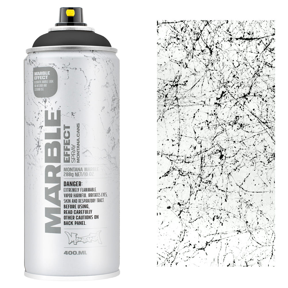 Montana MARBLE EFFECT Spray Paint 400ml Black
