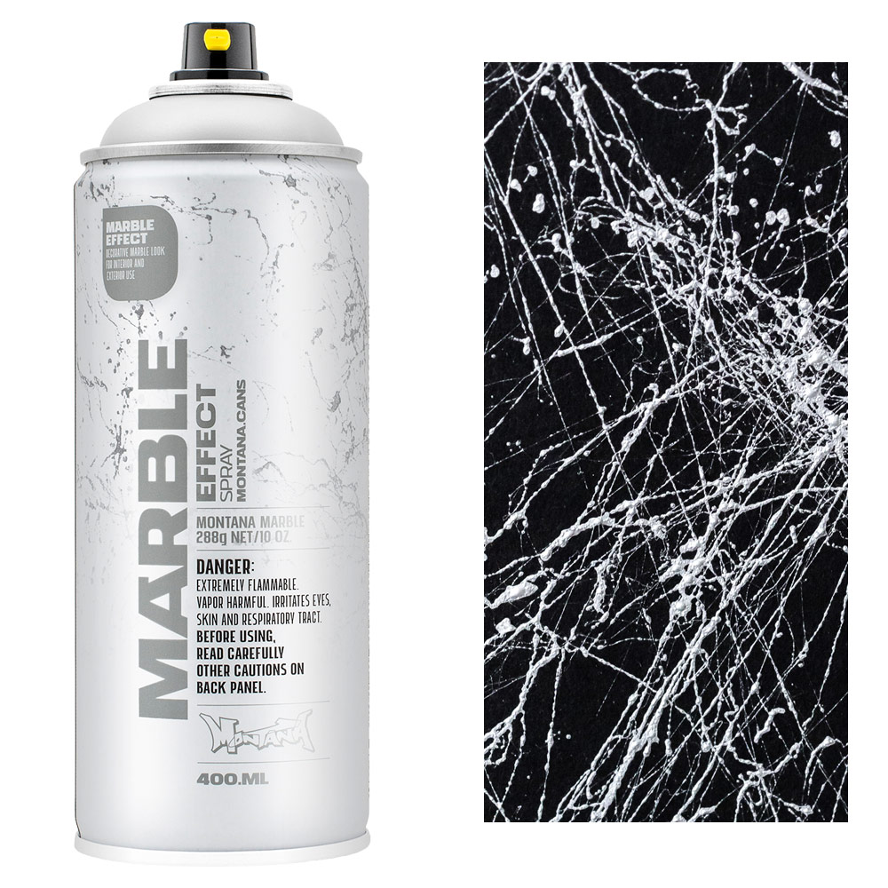Montana-Cans Montana Marble Effect Spray, Silver - 400ml Spray Can
