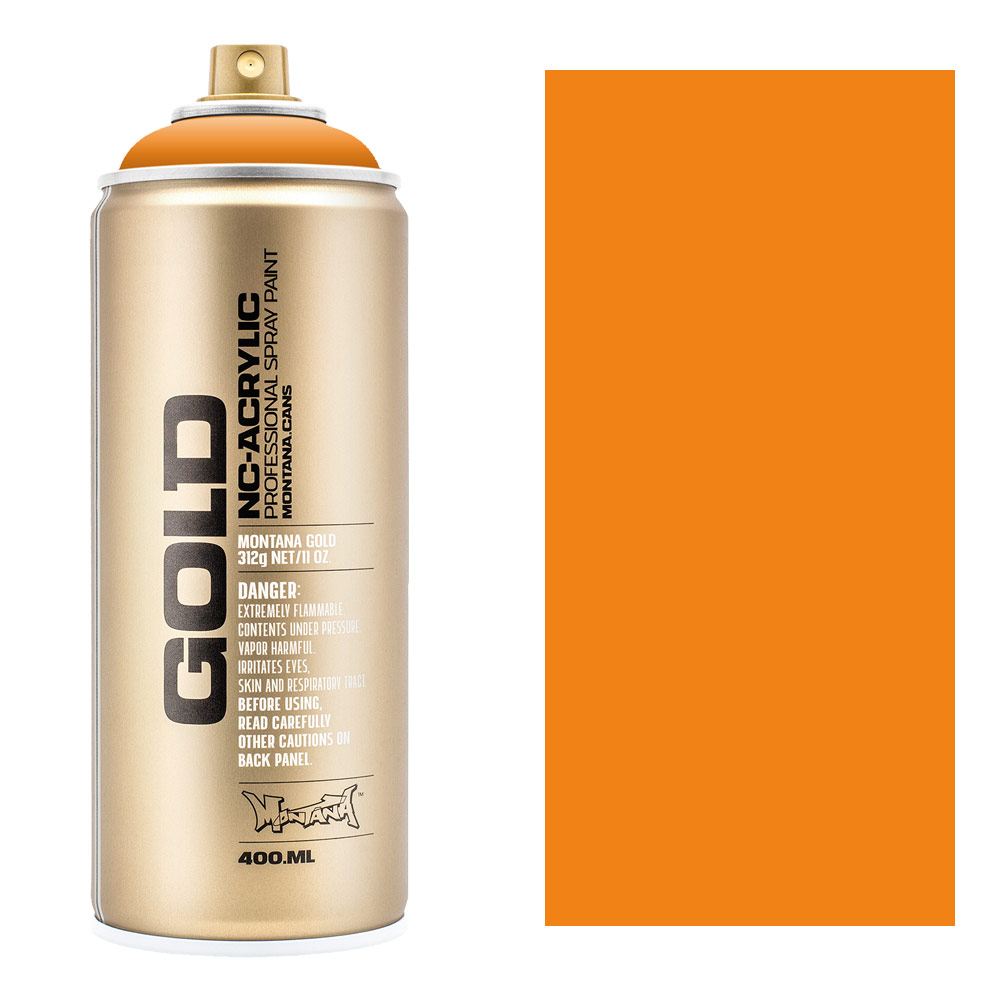 Montana GOLD Acrylic Spray Paint 400ml Orangina