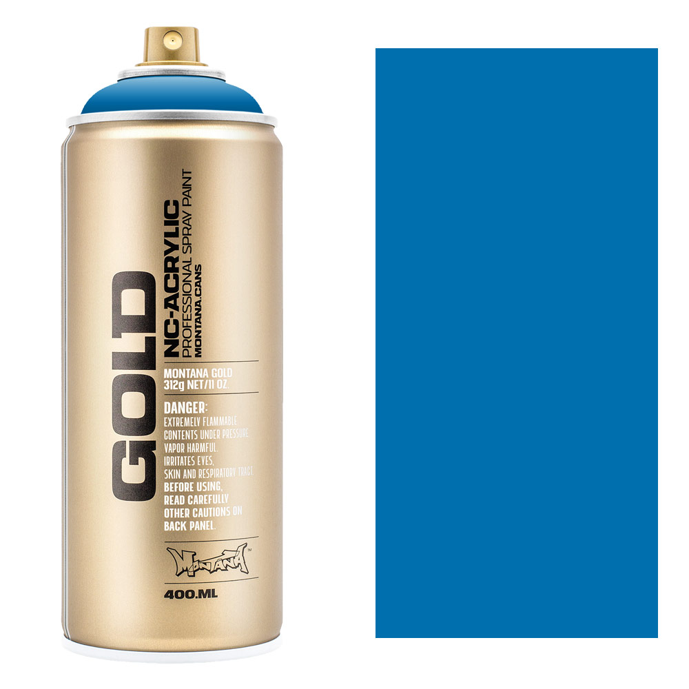 Montana GOLD Acrylic Spray Paint 400ml Active Cyan