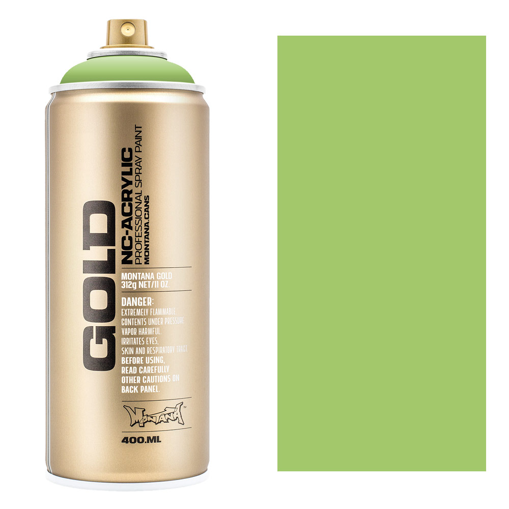 Montana GOLD Acrylic Spray Paint 400ml Green Apple