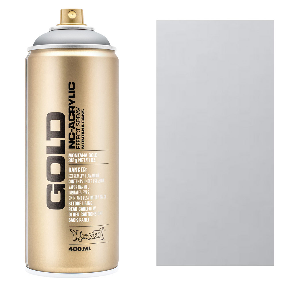 Montana GOLD Acrylic Spray Paint 400ml Silver Matt