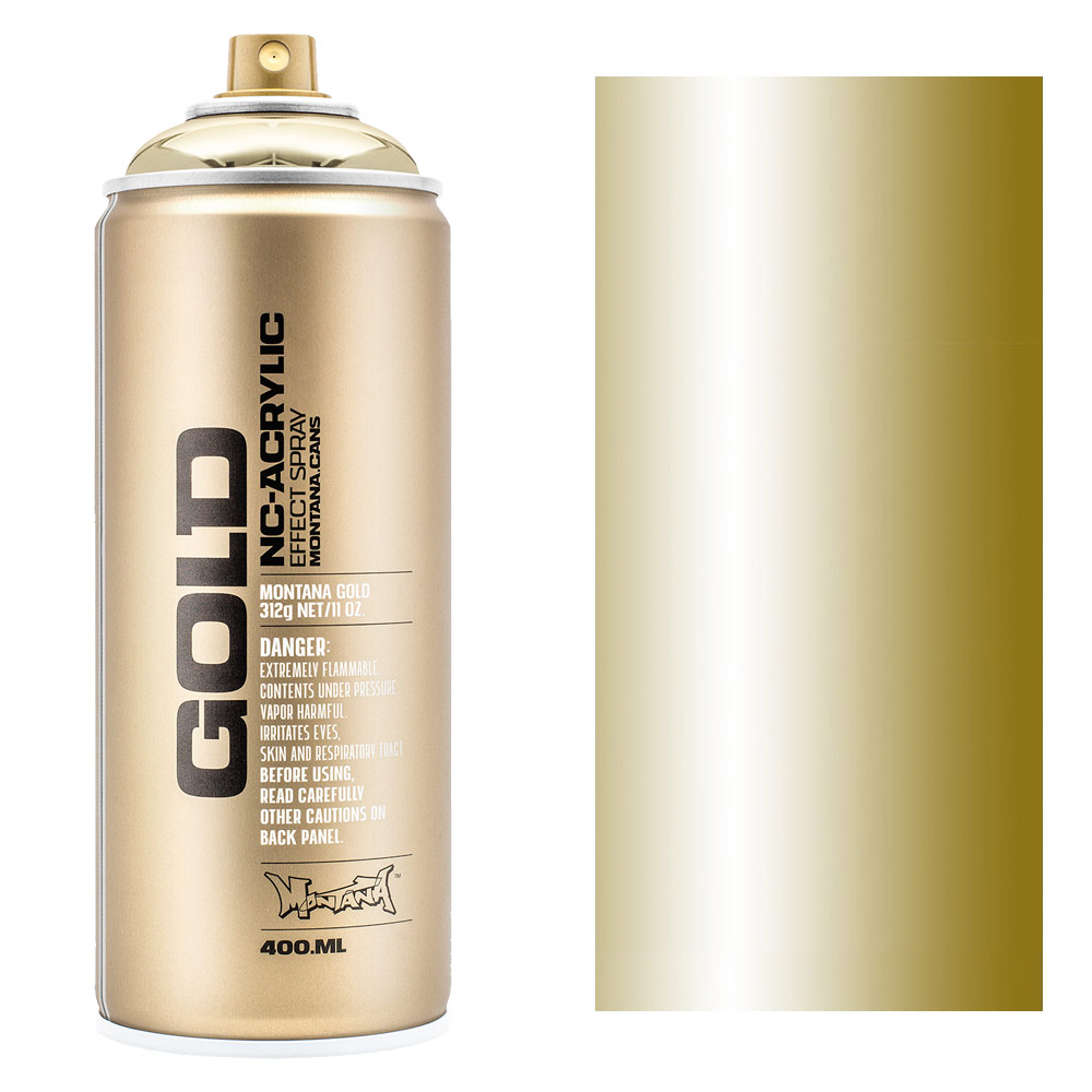 Montana GOLD Acrylic Spray Paint 400ml Goldchrome