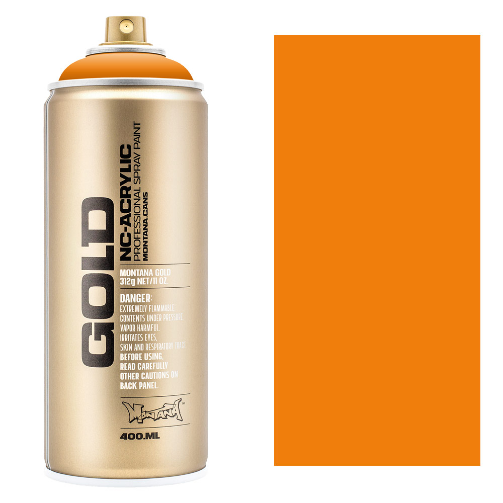 Montana GOLD Acrylic Spray Paint 400ml Shock Orange Light