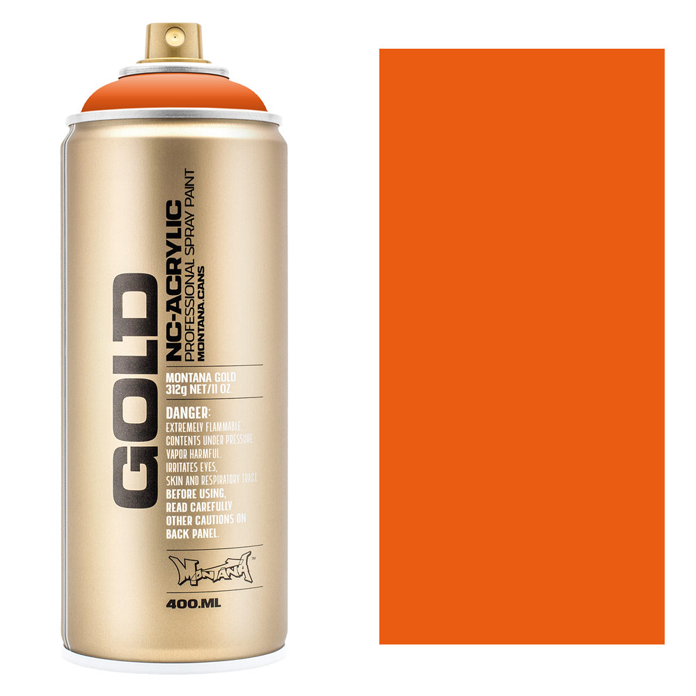 Montana GOLD Acrylic Spray Paint 400ml Shock Orange