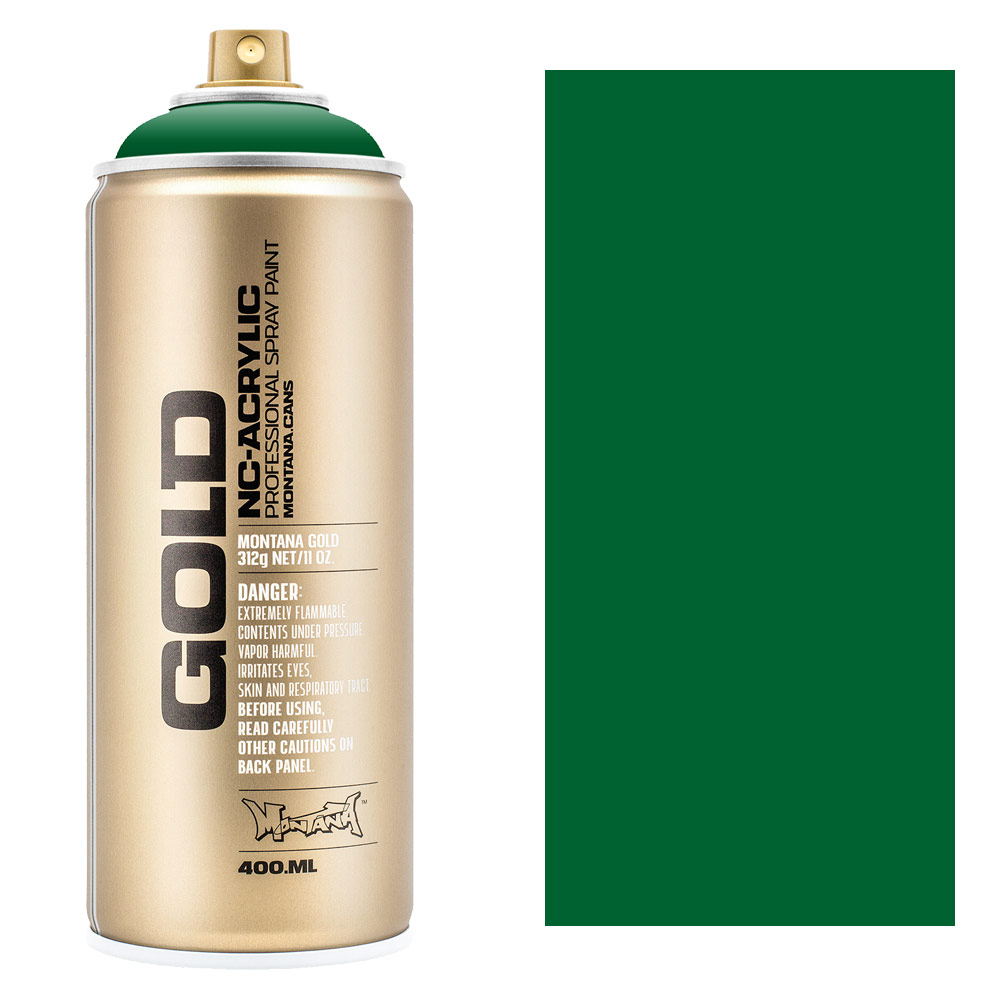 Montana GOLD Acrylic Spray Paint 400ml Shock Green Dark