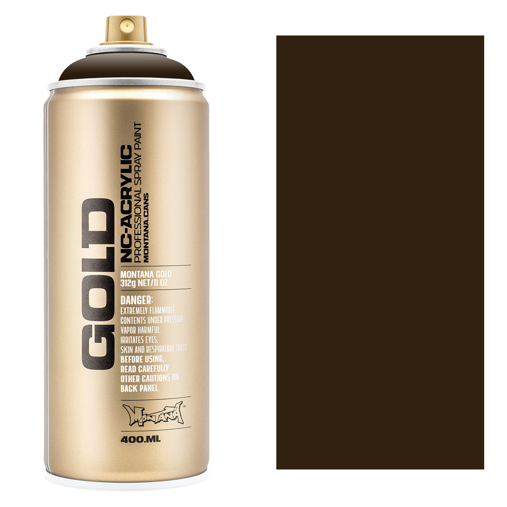 Montana GOLD Acrylic Spray Paint 400ml Shock Brown Dark