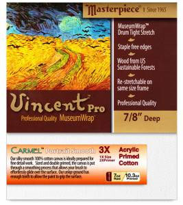 Masterpiece Vincent Pro CARMEL 7oz Smooth Cotton Canvas 7/8" Trad. 20"x24"
