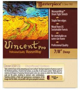 Masterpiece Vincent Pro RAW #12 Unprimed 11.5oz Canvas 7/8" Trad. 16"x20"