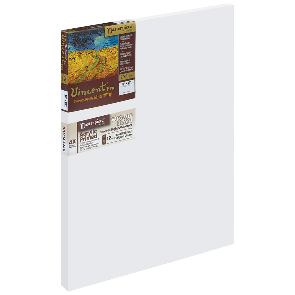 Masterpiece Vincent Pro Vintage Artfix L22U Linen Canvas 7/8" Trad. 16"x20"