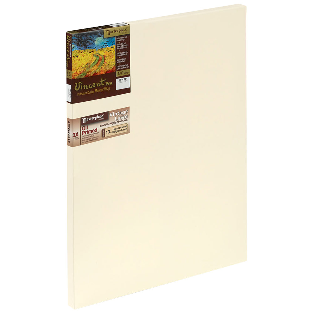 Masterpiece Vincent Pro Vintage Artfix L21C Linen Canvas 7/8" Trad. 18"x24"