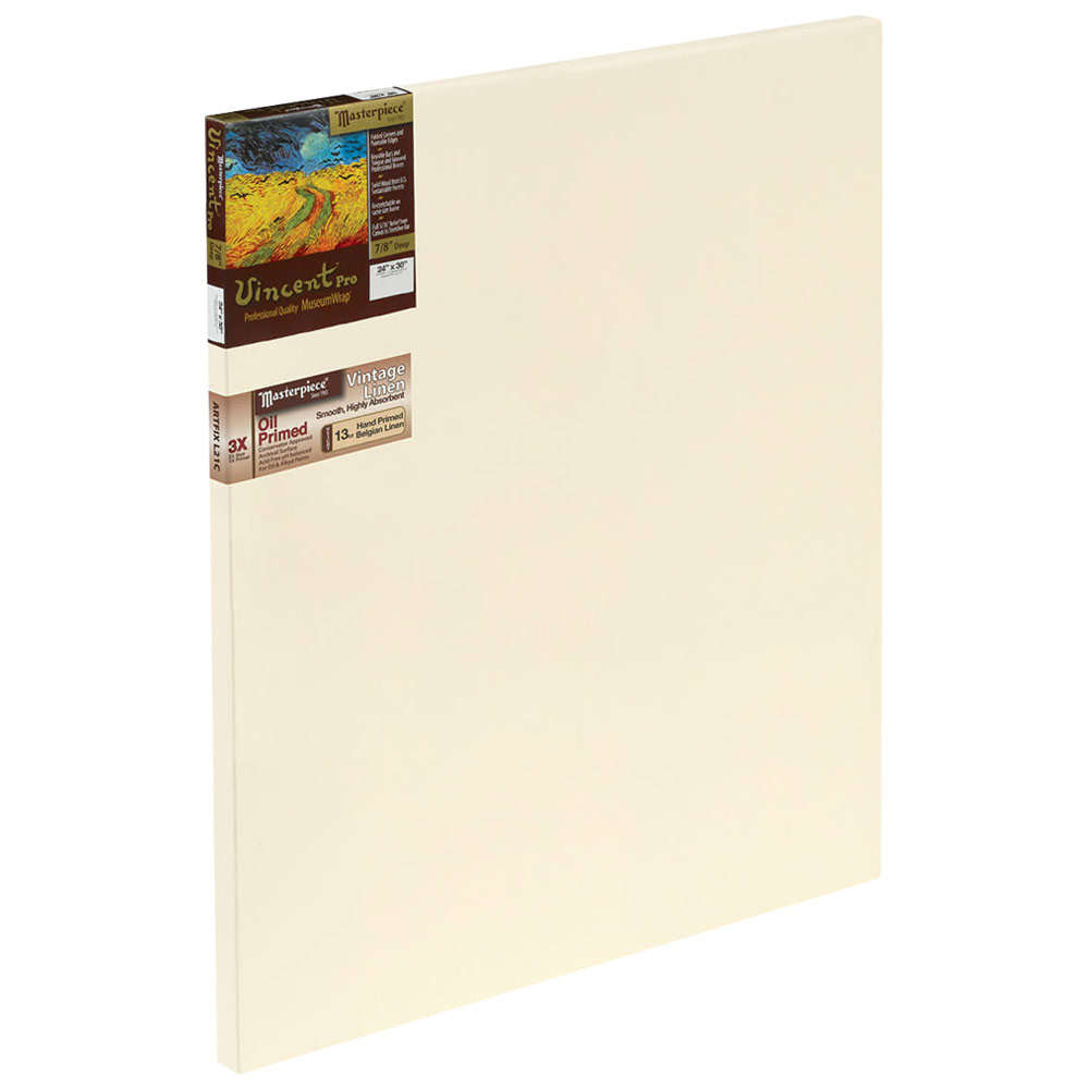 Masterpiece Vincent Pro Vintage Artfix L21C Linen Canvas 7/8" Trad. 24"x30"
