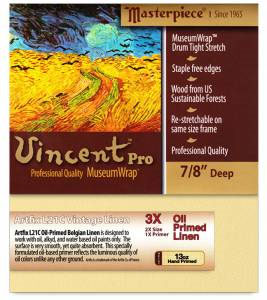 Masterpiece Vincent Pro MUIR 12oz Belgian Linen Canvas 7/8" Trad. 20"x24"