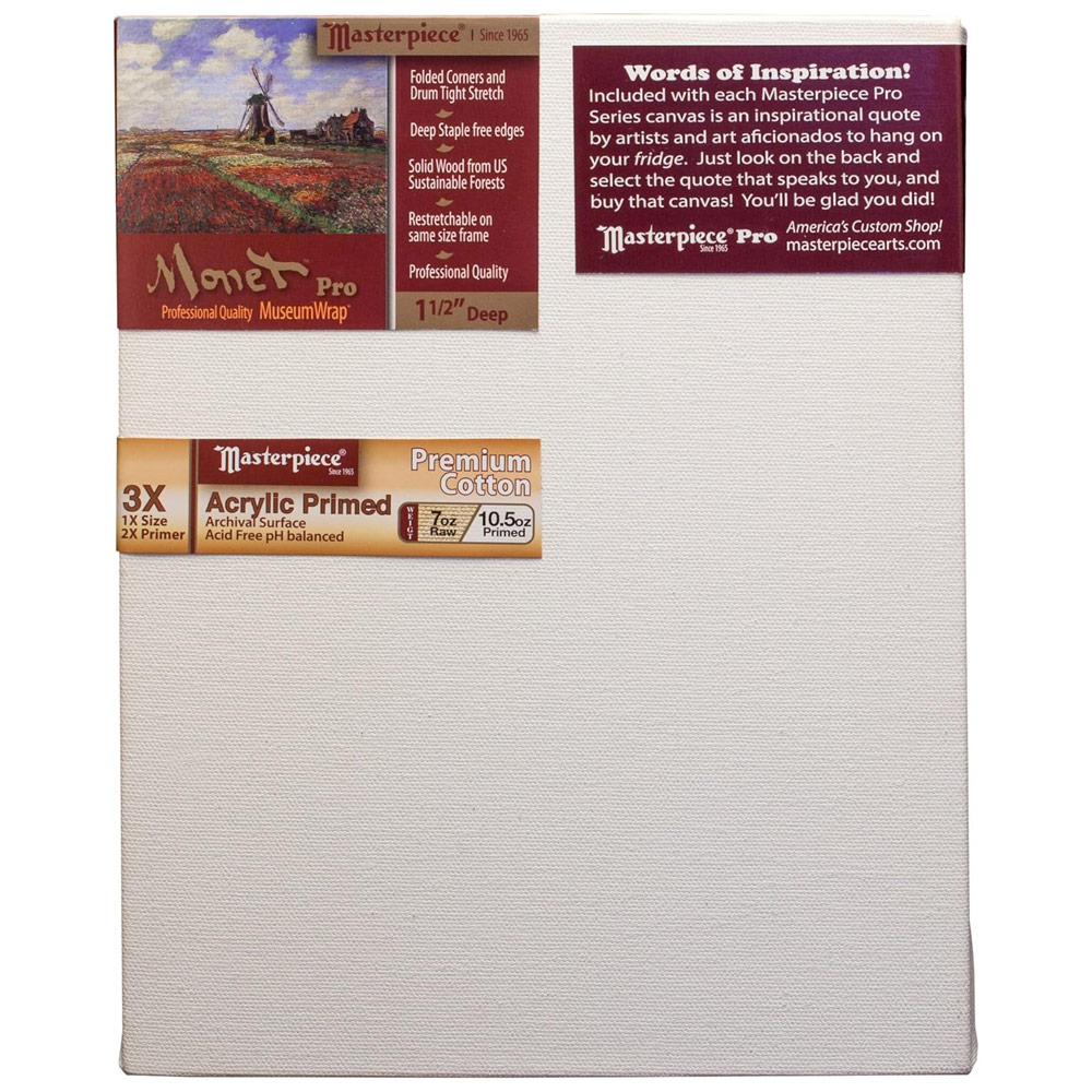 Masterpiece Monet Pro MONTEREY 7oz Cotton Canvas 1.5" Gallery 8"x10"