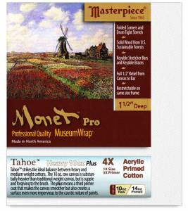 Masterpiece Monet Pro TAHOE 10oz Cotton Canvas 1.5" Gallery 10"x20"