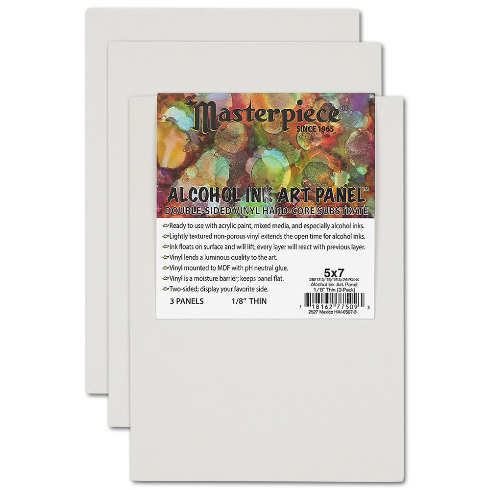 Masterpiece Alcohol Ink Art Panel 1/8" Thin 3 Pack 5"x7"