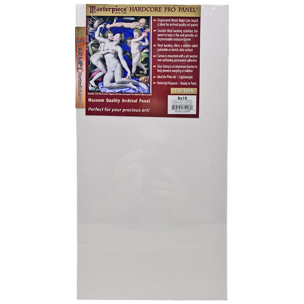 Masterpiece Hardcore Pro CARMEL 7oz Smooth Cotton Canvas 1/8" Panel 8"x16"