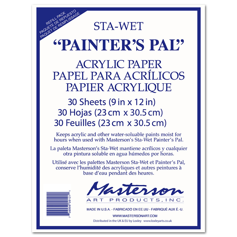 Masterson Sta-Wet Painter's Pal Acrylic Paper Refill 30 Sheets