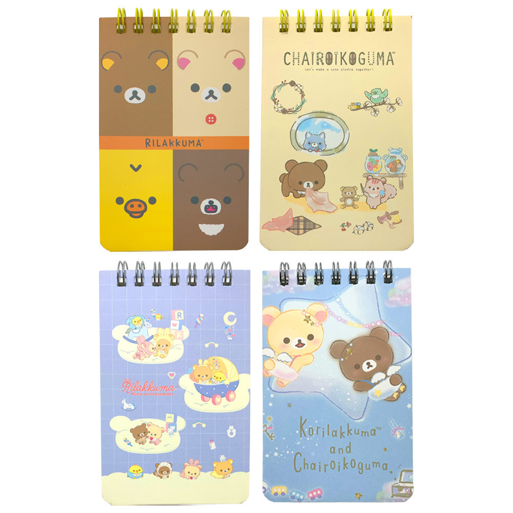 Rilakkuma Spiral Note Paper Pad 70 Sheets 4.5"x3.75"