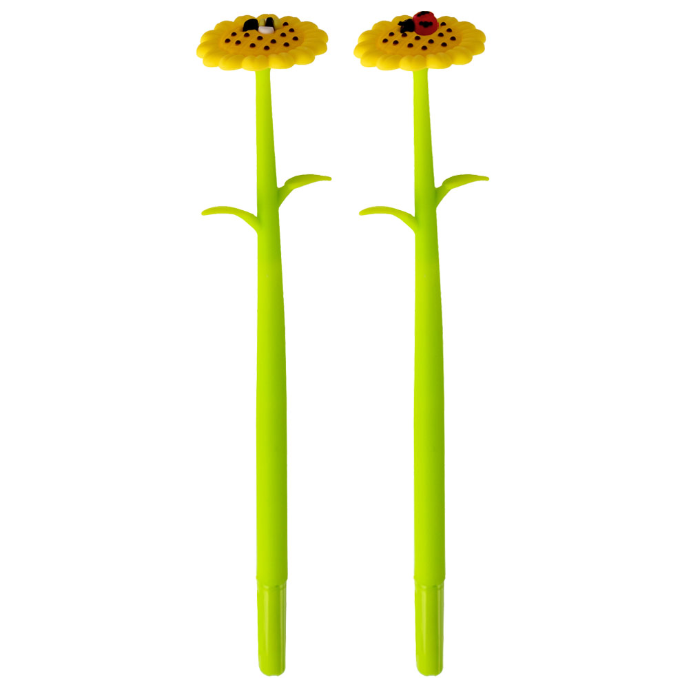 Novelty Gel Pen 0.5mm Sunflower Ladybug & Bee