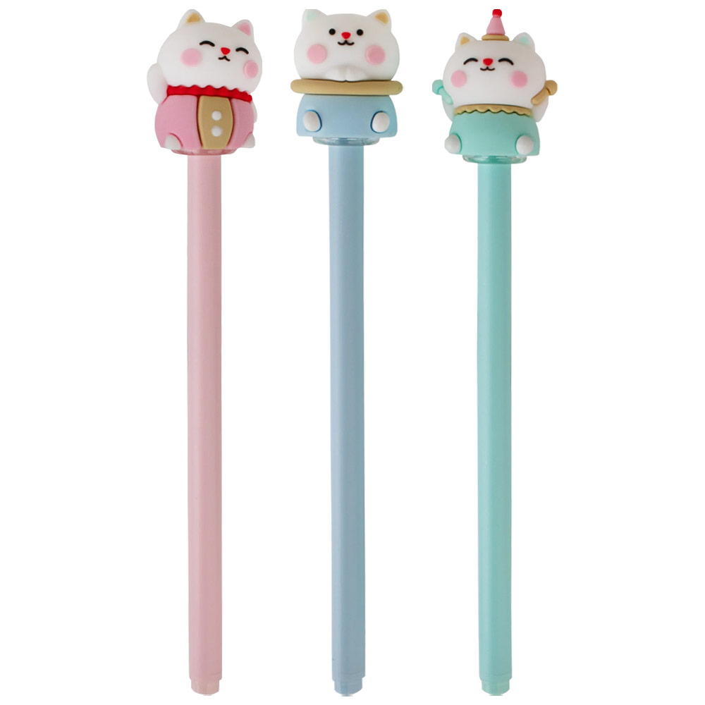 Novelty Gel Pen 0.5mm Circus Lucky Cat