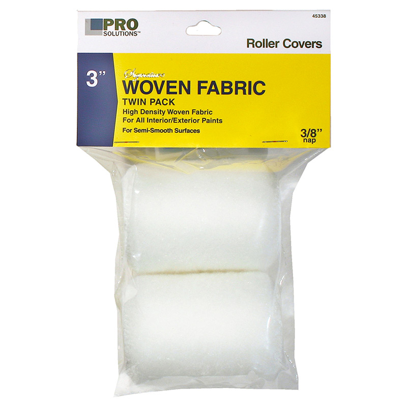 Woven Fabric Roller Cover 3" Wide (3/8" Nap) 2-Pack