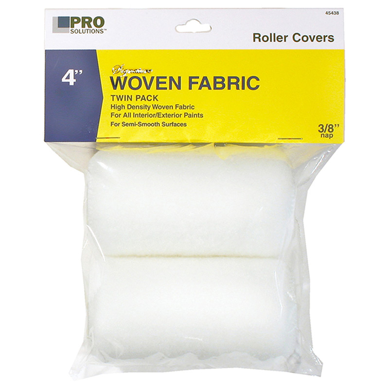 Woven Fabric Roller Cover 4" Wide (3/8" Nap) 2-Pack