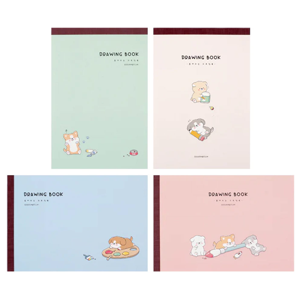 Ssueim&Cclim Sleeping Dog Drawing Book 32 Sheets 5.75"x8"
