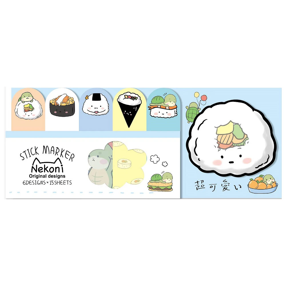 Nekoni Original Designs Sticky Note Marker Sushi