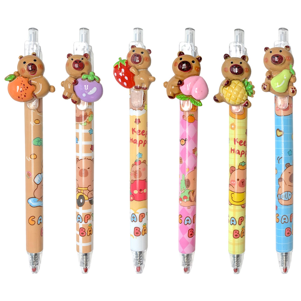 Capybara Fruit Retractable Gel Pen 0.5mm