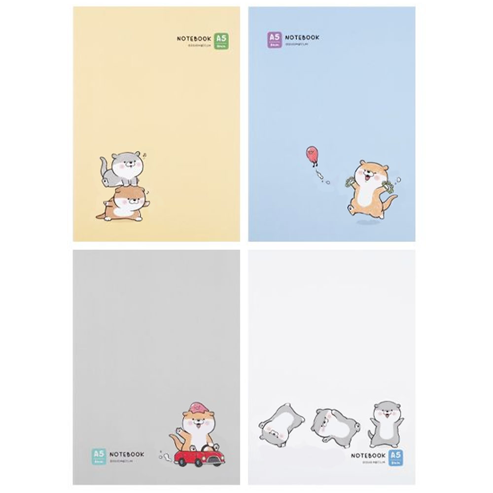 Ssueim&Cclim A5 Udangtang Dalsu Notebook 40 Sheets 5.8"x8.3" Lined Otter