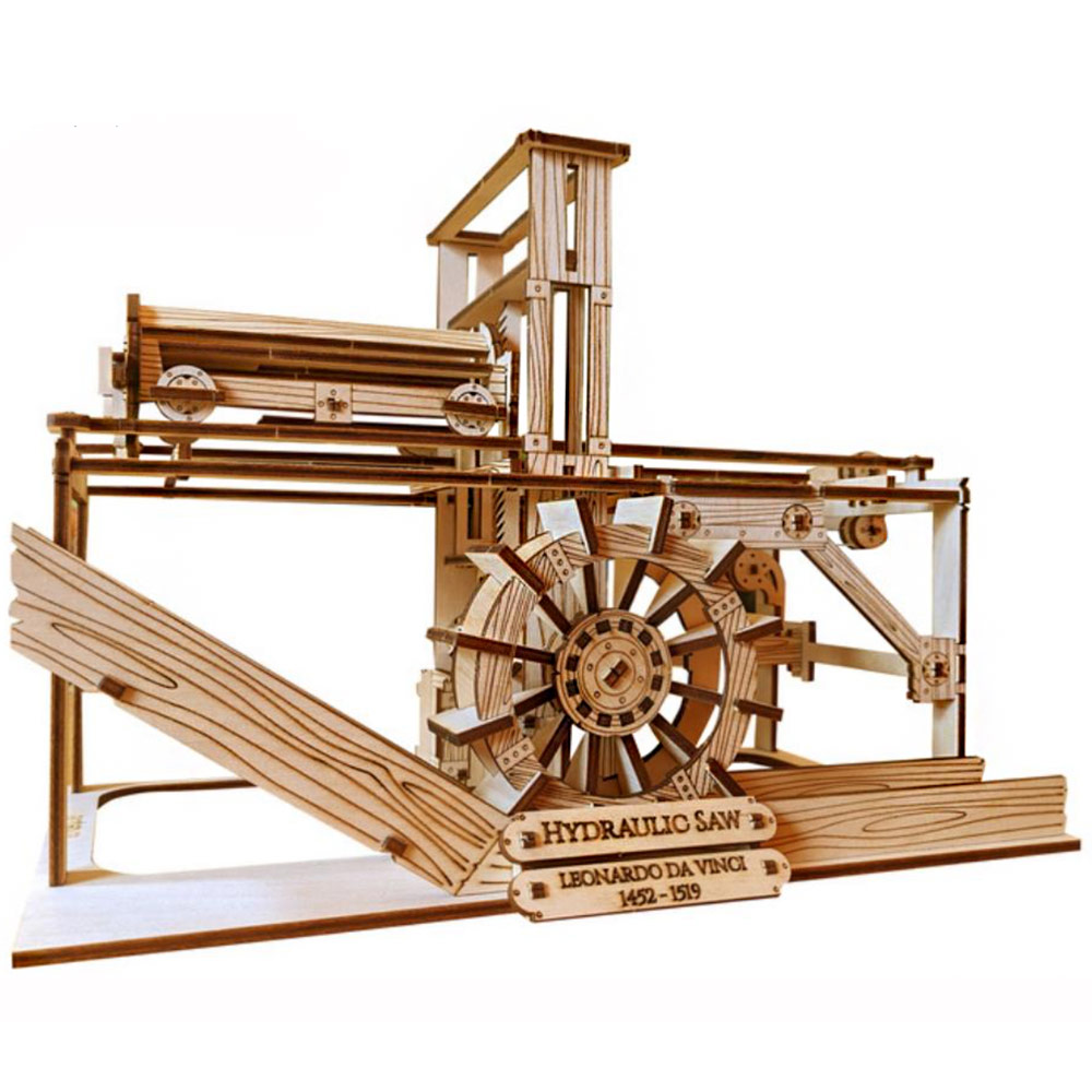 Artventure Wood 3D Puzzle Kit Da Vinci Hydraulic Saw