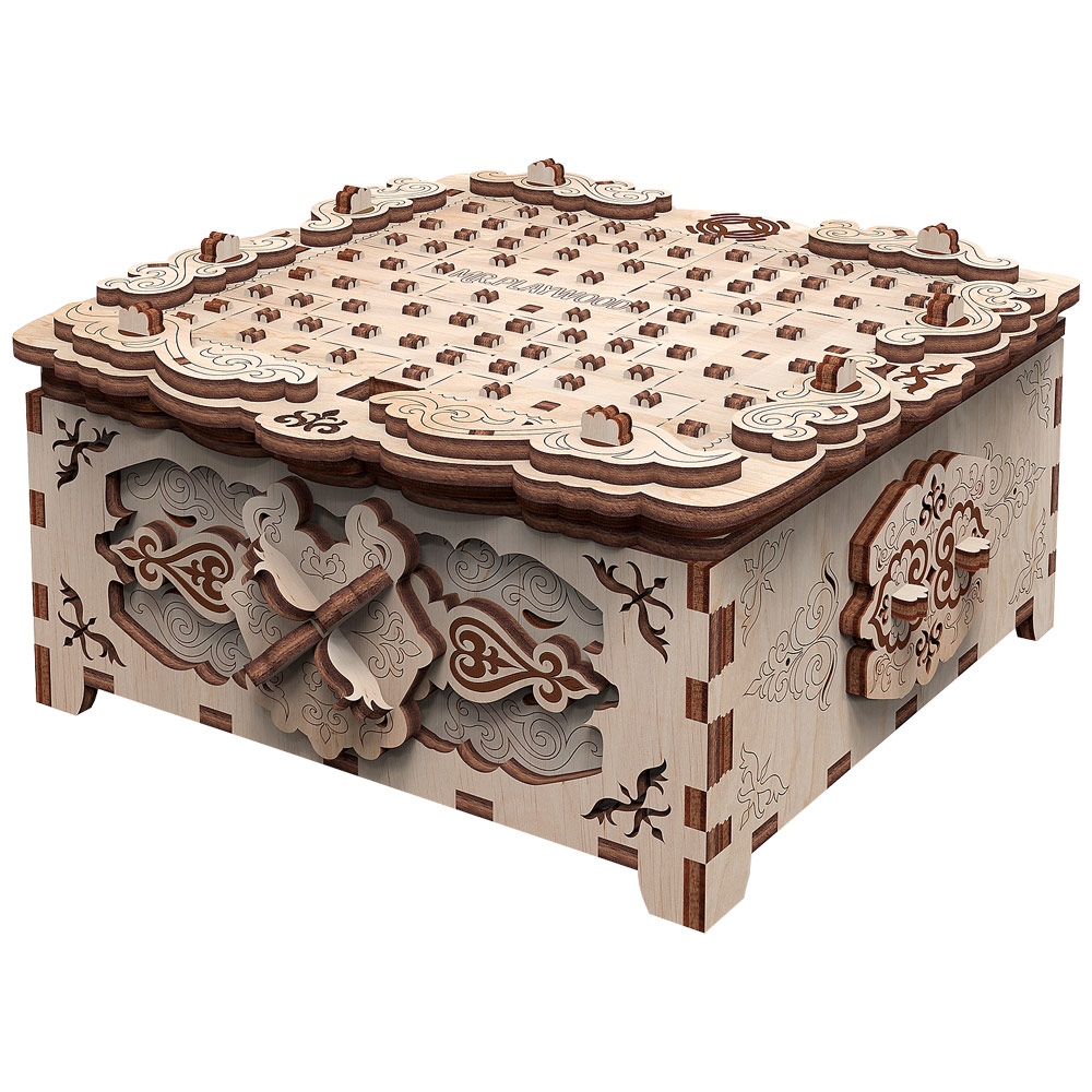 Artventure Wood 3D Puzzle Kit Secret Box: Floral Fantasy