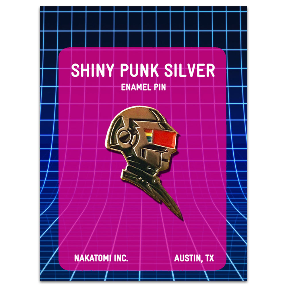 Nakatomi Enamel Pin Shiny Punk Silver