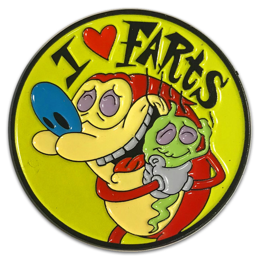 I LOVE FARTS PIN - STIMPY