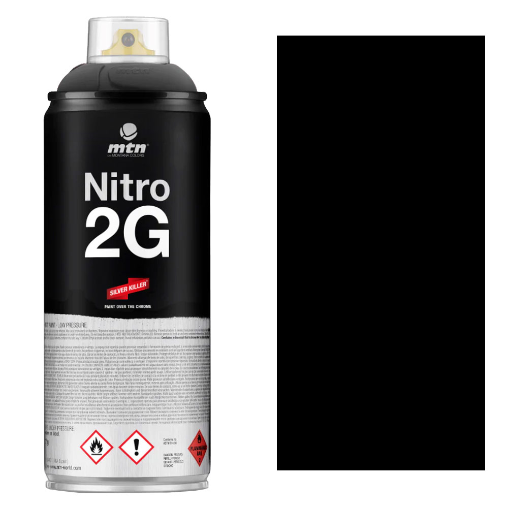 MTN Nitro 2G Spray Paint 400ml Matte Black