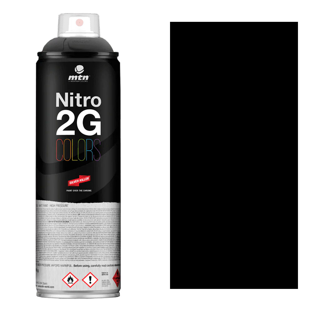 MTN Nitro 2G Colors Spray Paint 500ml Black