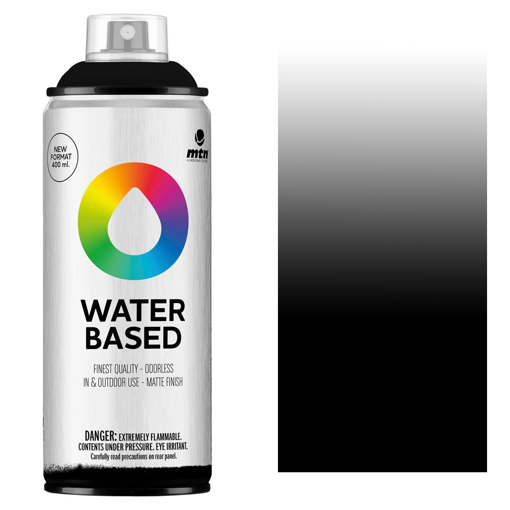 MTN Waterbased 400 Spray Paint 400ml Shadow Black Spectral