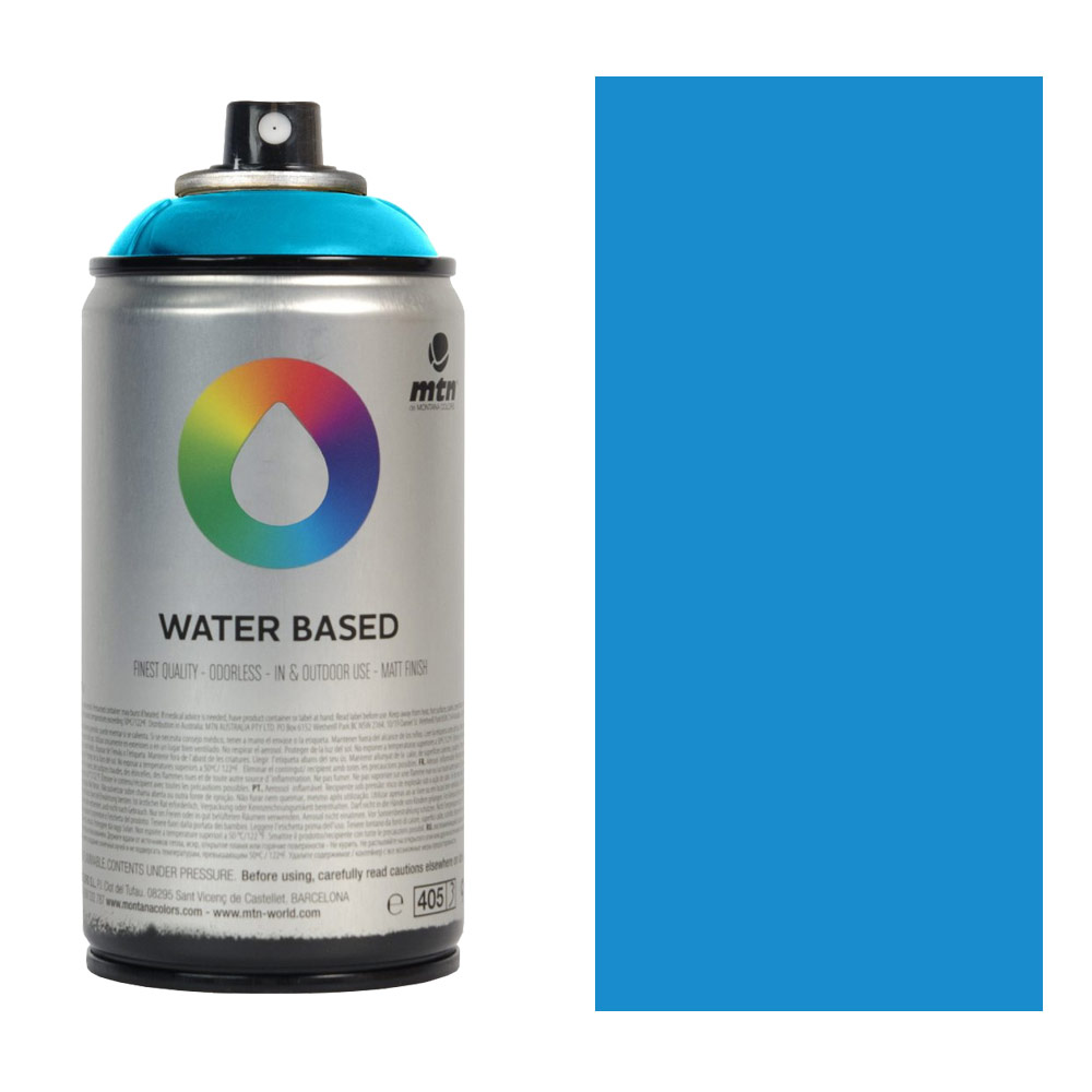 MTN Water Based 300 Spray Paint 300ml Fluorescent Blue