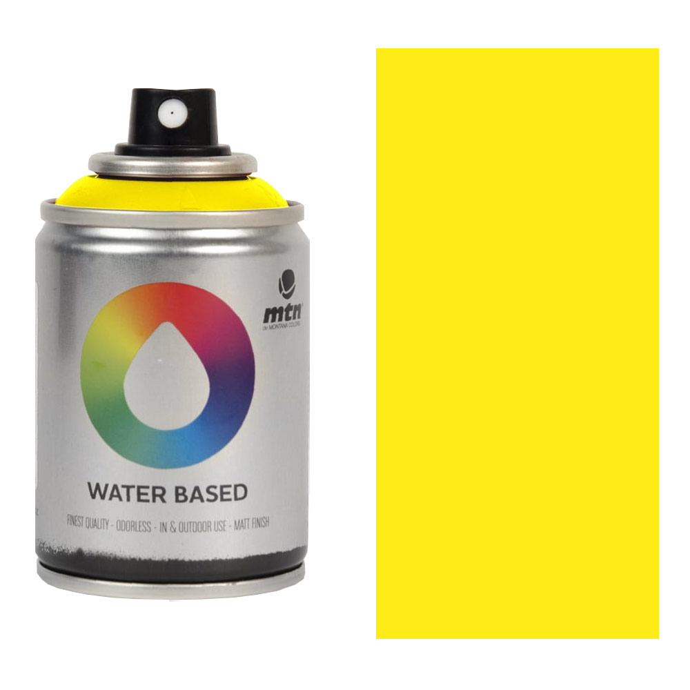 MTN Water Based 100 Spray Paint 100ml Cadmium Yellow Medium