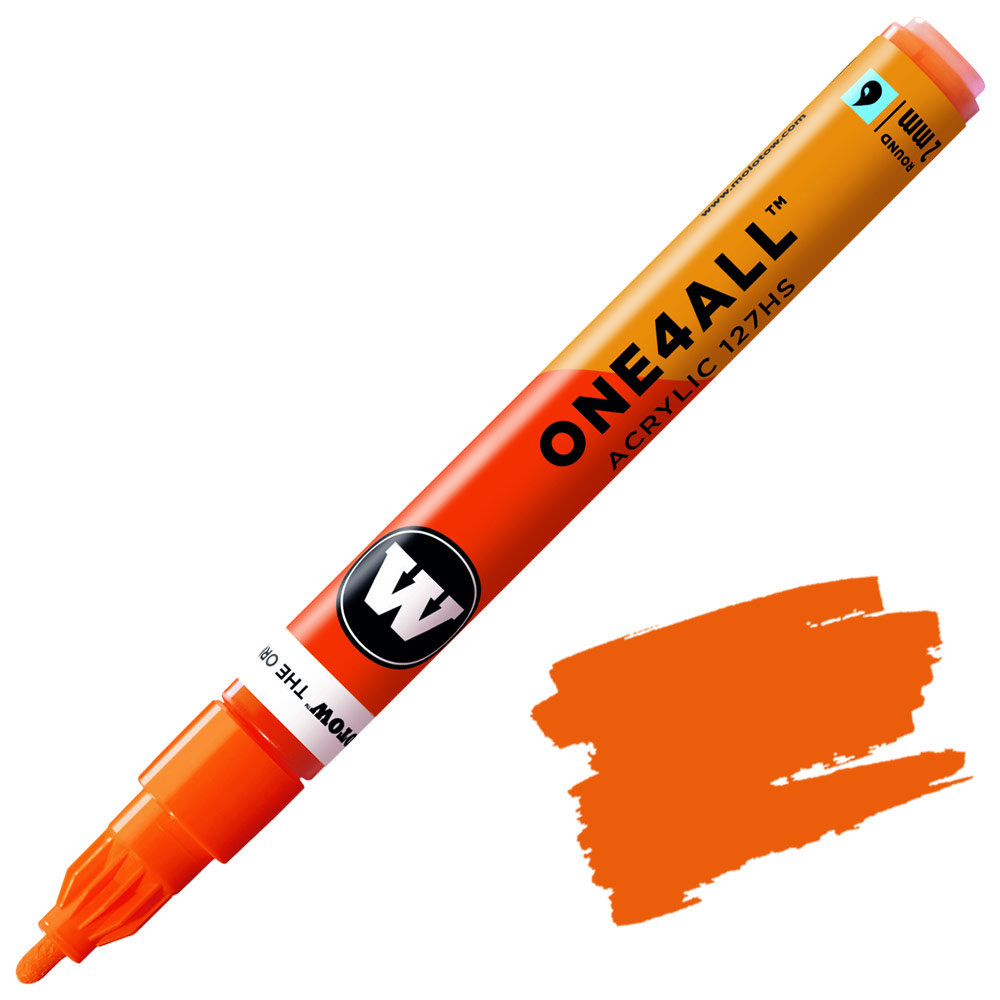 Molotow ONE4ALL 127HS Acrylic Paint Marker 2mm Dare Orange